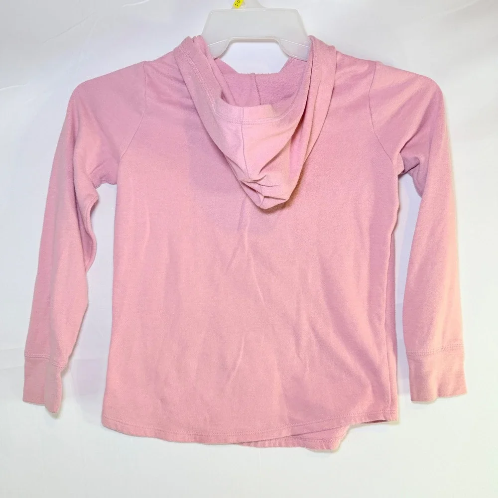 Justice Girls Pink Flip Sequin Logo Hoodie Sweatshirt Sz 8 Long Sleeve Pullover